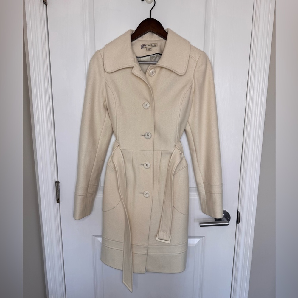 AMERICAN RAG Cream Women's Dress Coat (Vintage 2008)